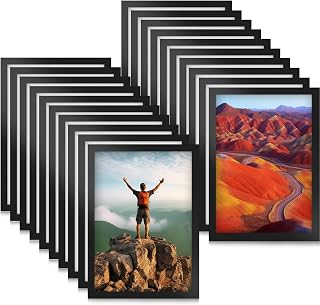 20PCS A4 Magnetic Photo Frames, A4 Magnetic Frames, Black