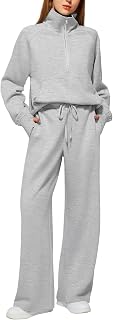 Tracksuit Womens Full Set, Lounge Wear Sets for Women UK, Women's Clothing Tracksuit Set Lounge Sets for Women Fashion Comfort Long Sleeve Autumn Outfits Gym 2 Piece Ladies Sweatshirts Joggers