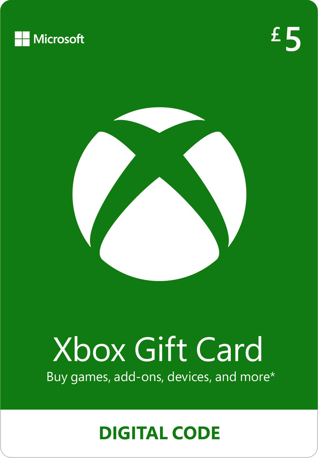 Xbox Gift Card | 5 GBP | Digital Voucher | Xbox One, Series S|X & Windows | (Dow