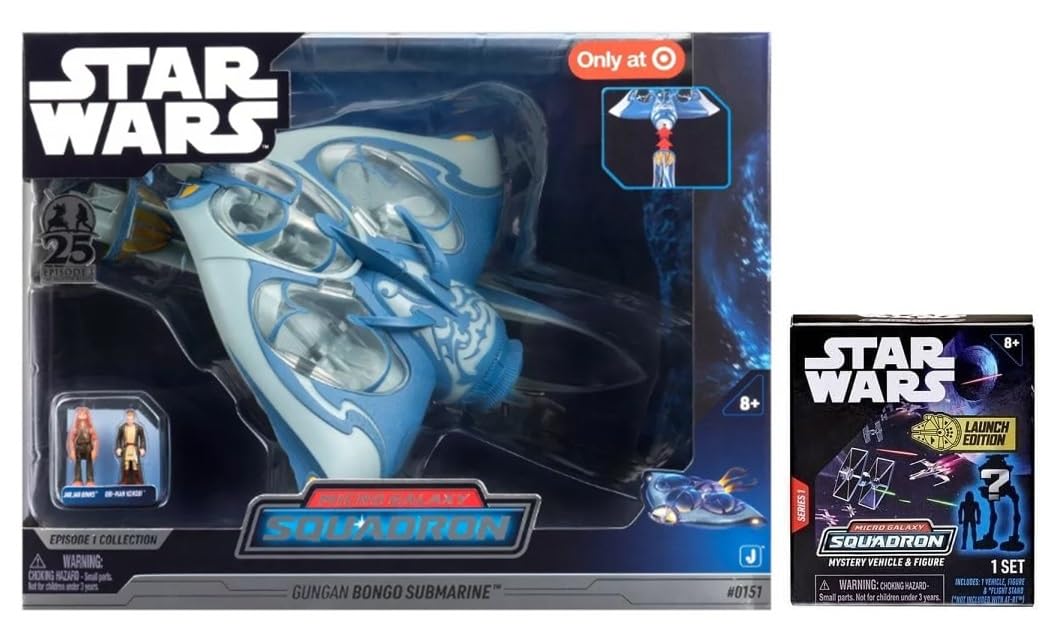 Star Wars Micro Galaxy Squadron Combo Pack Bundle with 1 Series Blind Box (Gunga