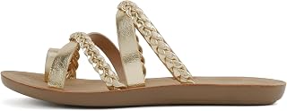 Soda ISABEL ~Women Fashion Comfortable Slip On Flat Cross bands Toe Ring Fashion Sandals