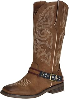SheSole Women's Western Cowgirl Boots Ladies Fashion Country Cowboy Boots Mid Calf