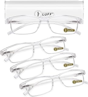 LUFF 4Pairs Anti-Blue Ray Reading Glasses Portable Ultralight Readers
