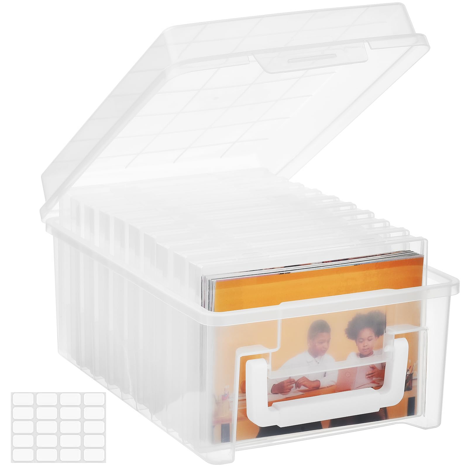 ALINK Photo Storage Box 5 x 7 In Photo Case, 10 Inner Large Photo Keeper, Clear 
