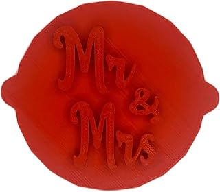 BakeInStyle Mr. and Mrs. Cake Embosser Stamp (With Ring and Heart)