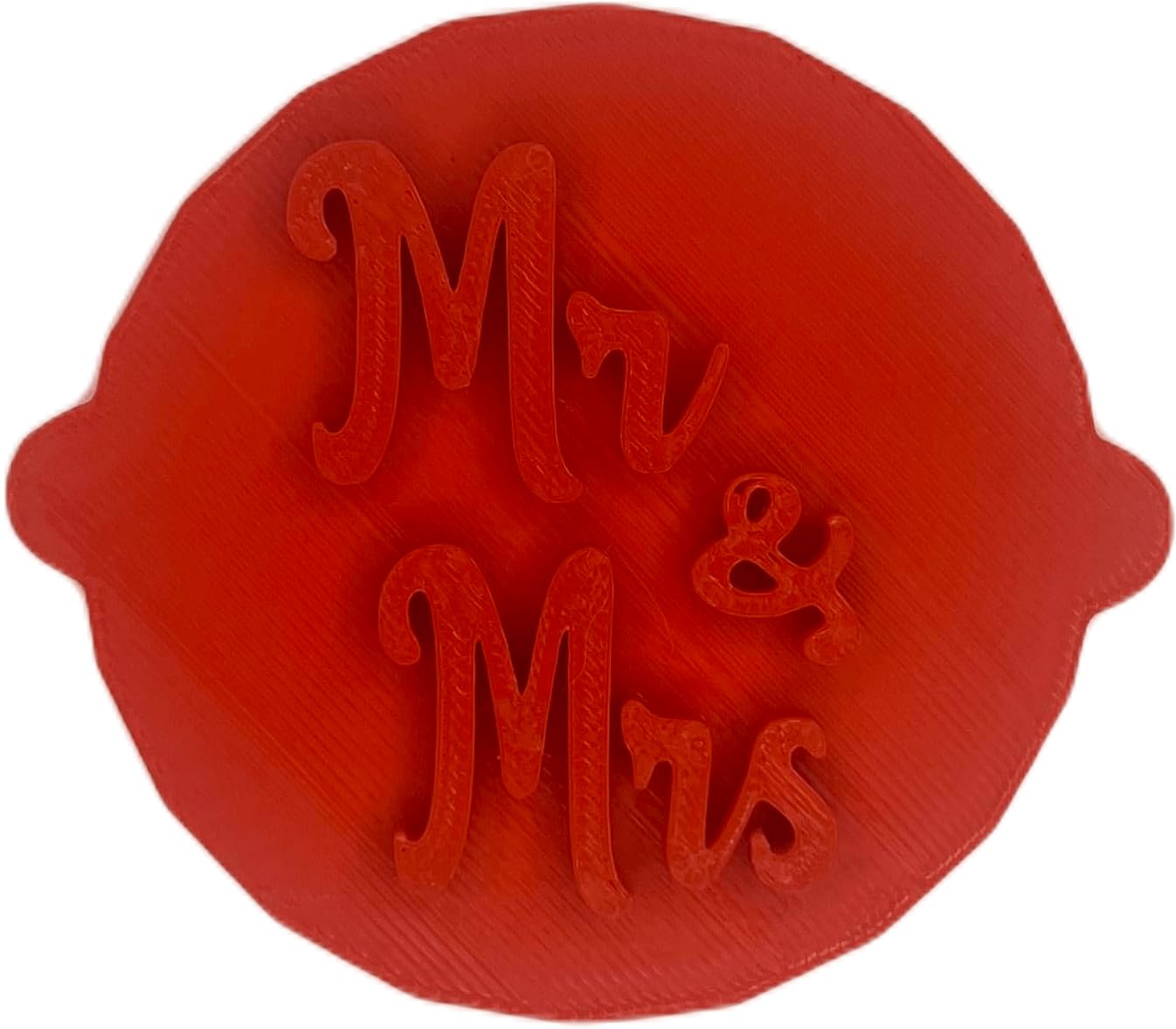 BakeInStyle Mr. and Mrs. Cake Embosser Stamp (With Ring and Heart)