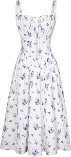 Scarlet Darkness Floral Print Ruffled Chest Flowy Summer Dress