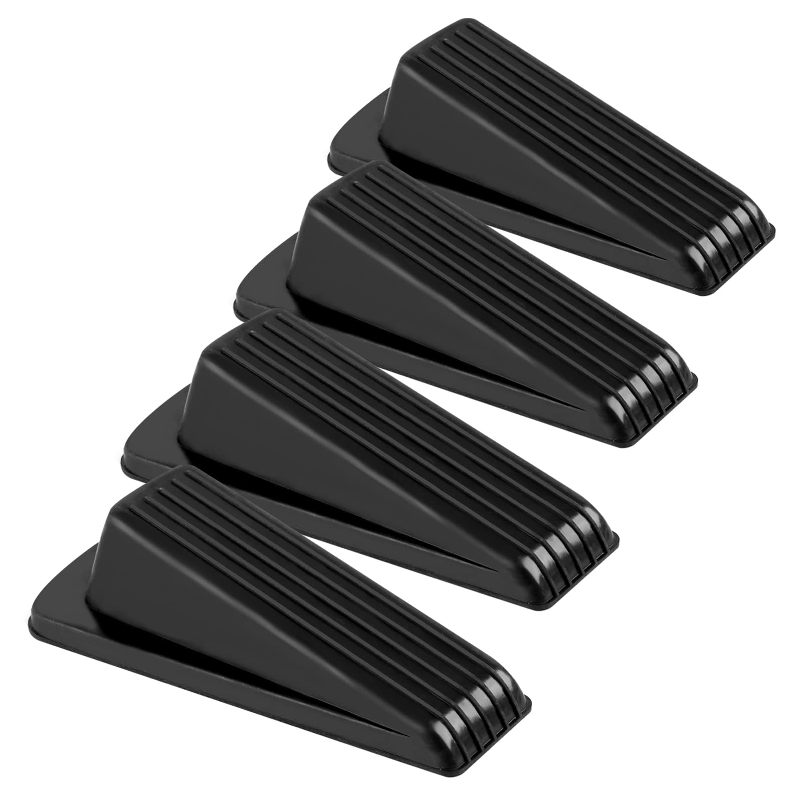 4 Pack Door Stoppers, Rubber for Bottom of Door, Rubber Door Stopper Wedge, Stur
