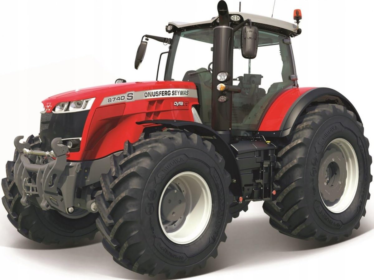 Bburago Die-Cast MASSEY FERGUSSON 8740S TRACTOR - Replica Collectible Toy Model 
