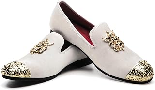 Men’s Genuine Leather Metallic Textured Slip-on Shoes