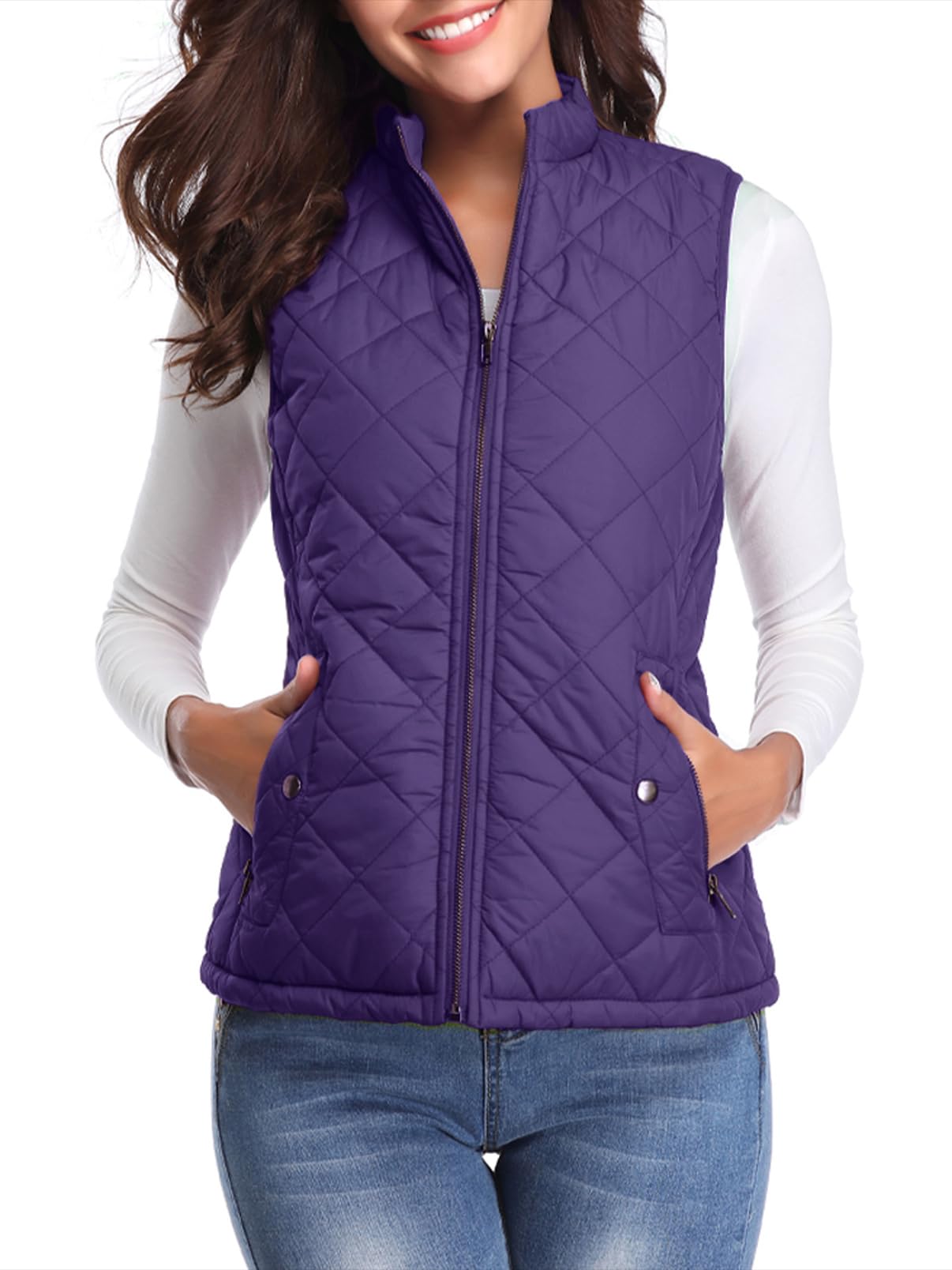 fuinloth Women's Sleeveless Vest Spring Autumn Winter Waistcoat