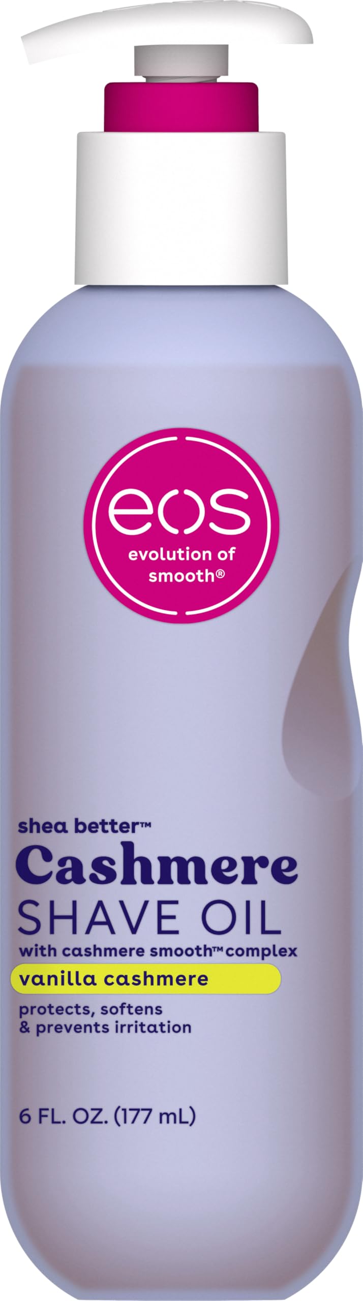eos Vanilla Cashmere Shave Oil- Moisturizing Natural Shea Butter, 6 fl oz | Blen