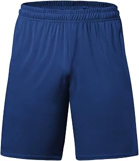 Men's Basketball Shorts Athletic Lightweight Dry-Fit Training Workout Shorts Zipper Pockets（Regular&Big and Tall）