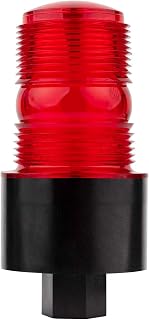 490S-120-R Microstrobe Warning Beacon, 120VAC, Red, 1/2 in Female Pipe Mount