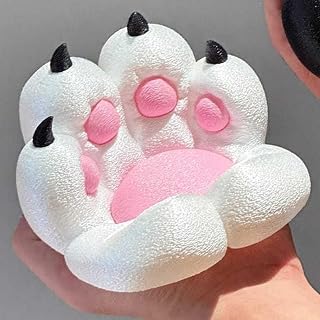 1 x Cute White Cat Paw Phone Holder - Cute 3D Design Phone Holder Gift for Cat Lovers Desk Decoration Accessory