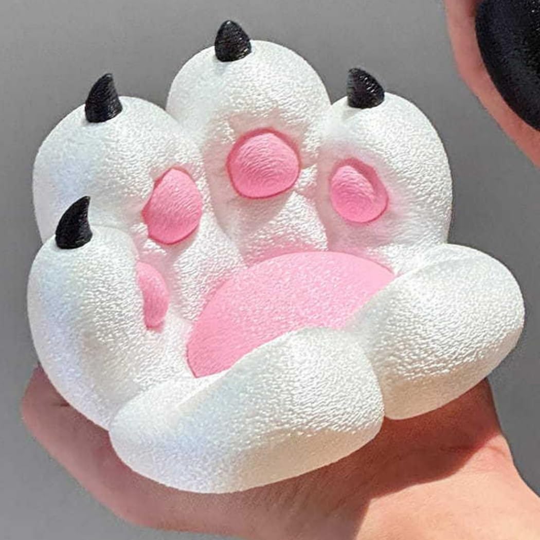 1 x Cute White Cat Paw Phone Holder - Cute 3D Design Phone Holder Gift for Cat L