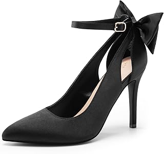DREAM PAIRS Women's Heels, Sexy Pointed Toe Bowknot Pumps