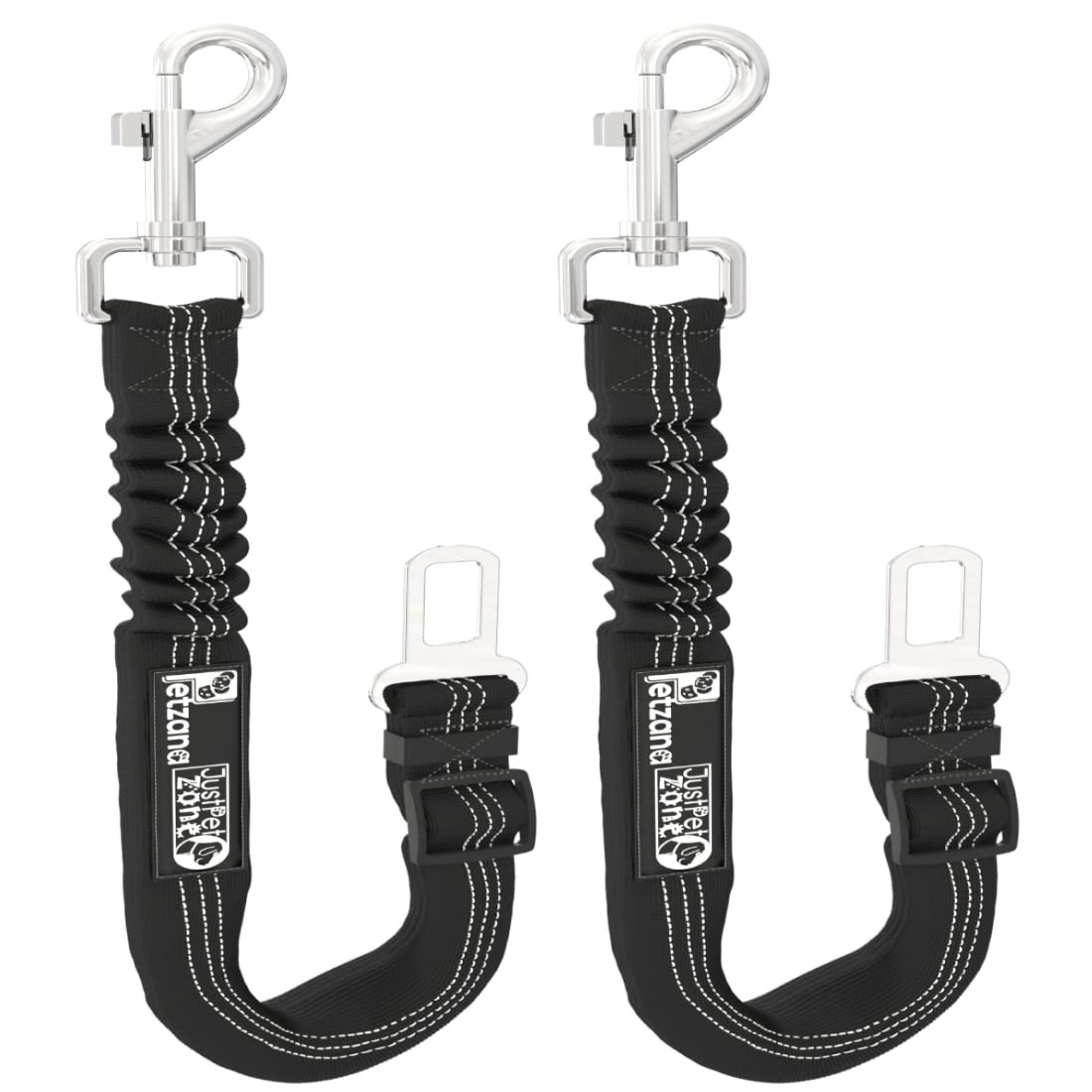 2 Pack Dog Seat Belt for Cars UK, Dog Car Harness, Heavy Duty, Double Layer, Ela