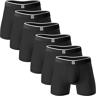 Giovici Mens Boxers Bamboo Anti Chafing Soft Comfortable Boxer Briefs Longer Leg - Boxer Shorts Multipack - Moisture Wicking Technology