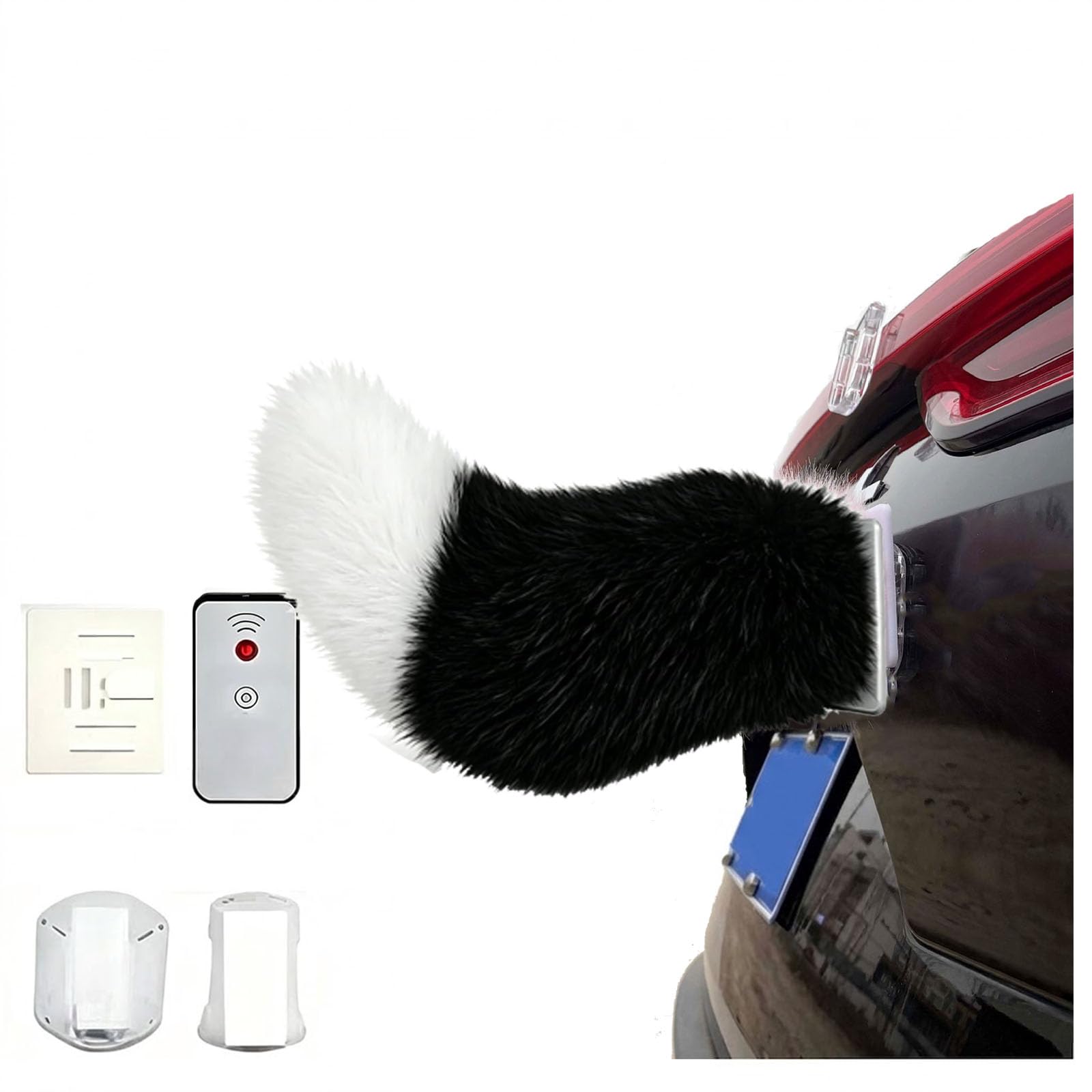 Tail Drift Animals for Car, Remote Control Wagging Furry Cat Tail Fit Vehicle Ex