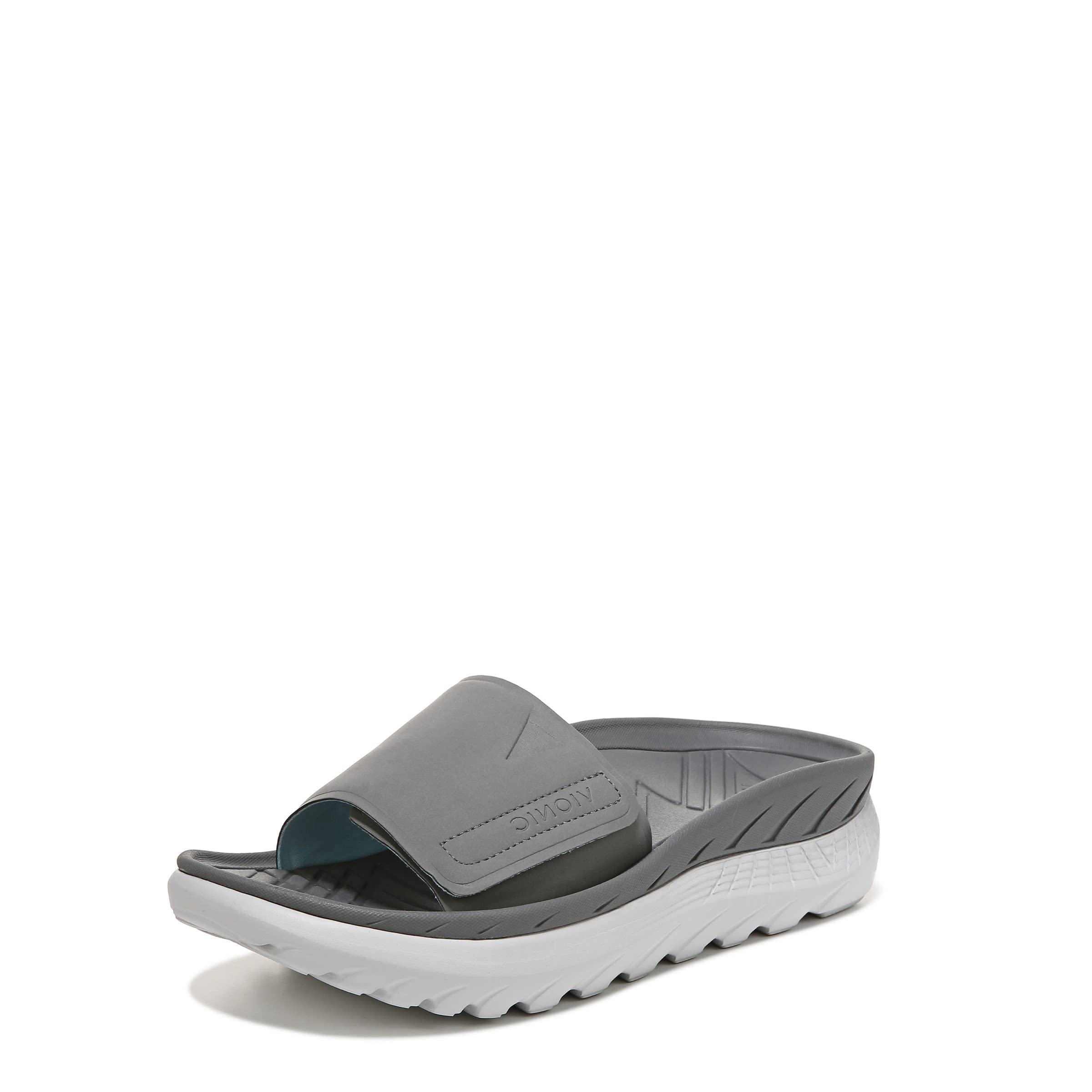 Vionic Unisex Recovery Sandals with Arch Support, Synthetic Black, 3.5 UK