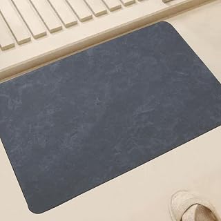 Diatomaceous Earth Bath Mat, Amazing Absorption x 2, Quick Drying x 3, Flexible, Bath Mat, Foot Wiping, Antibacterial, Anti-Slip, Easy to Store, Washable, Bathroom, Dressing Room, Washroom Mat