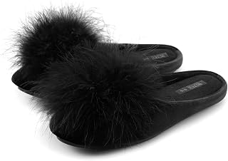 BCTEX COLL Women's Fuzzy Velvet Memory Foam Indoor House Slipper