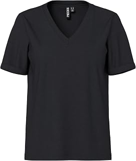 PIECES Pcria SS V-Neck Solid Tee Noos Women's T-Shirt