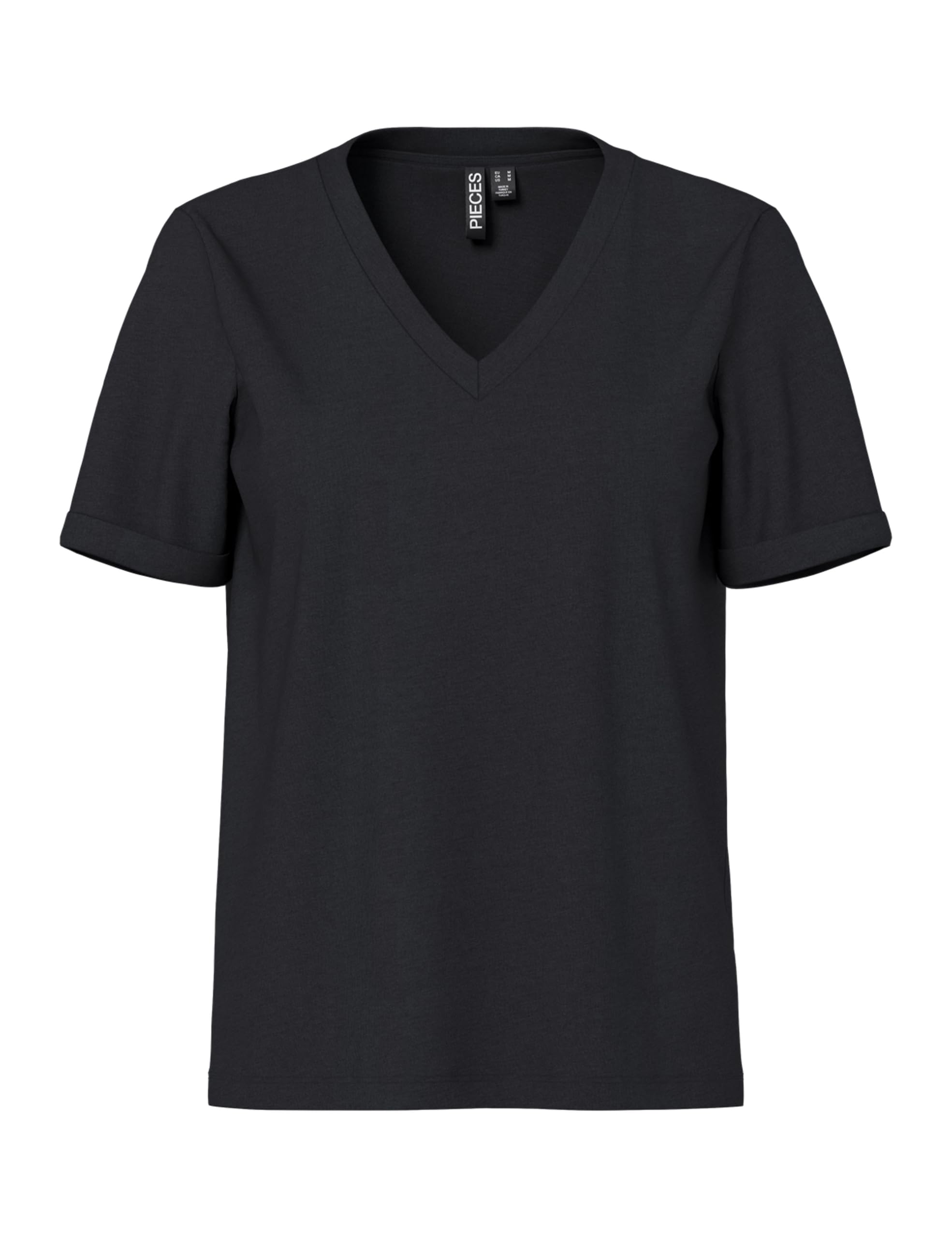 PIECES Pcria SS V-Neck Solid Tee Noos Women's T-Shirt