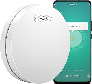 Aroha Smart Connect & Link Connectable Smoke Detector and WiFi – 10 Year Battery, WiFi Smoke Sensor with Tuya & Smartlife App – Fire Alarm