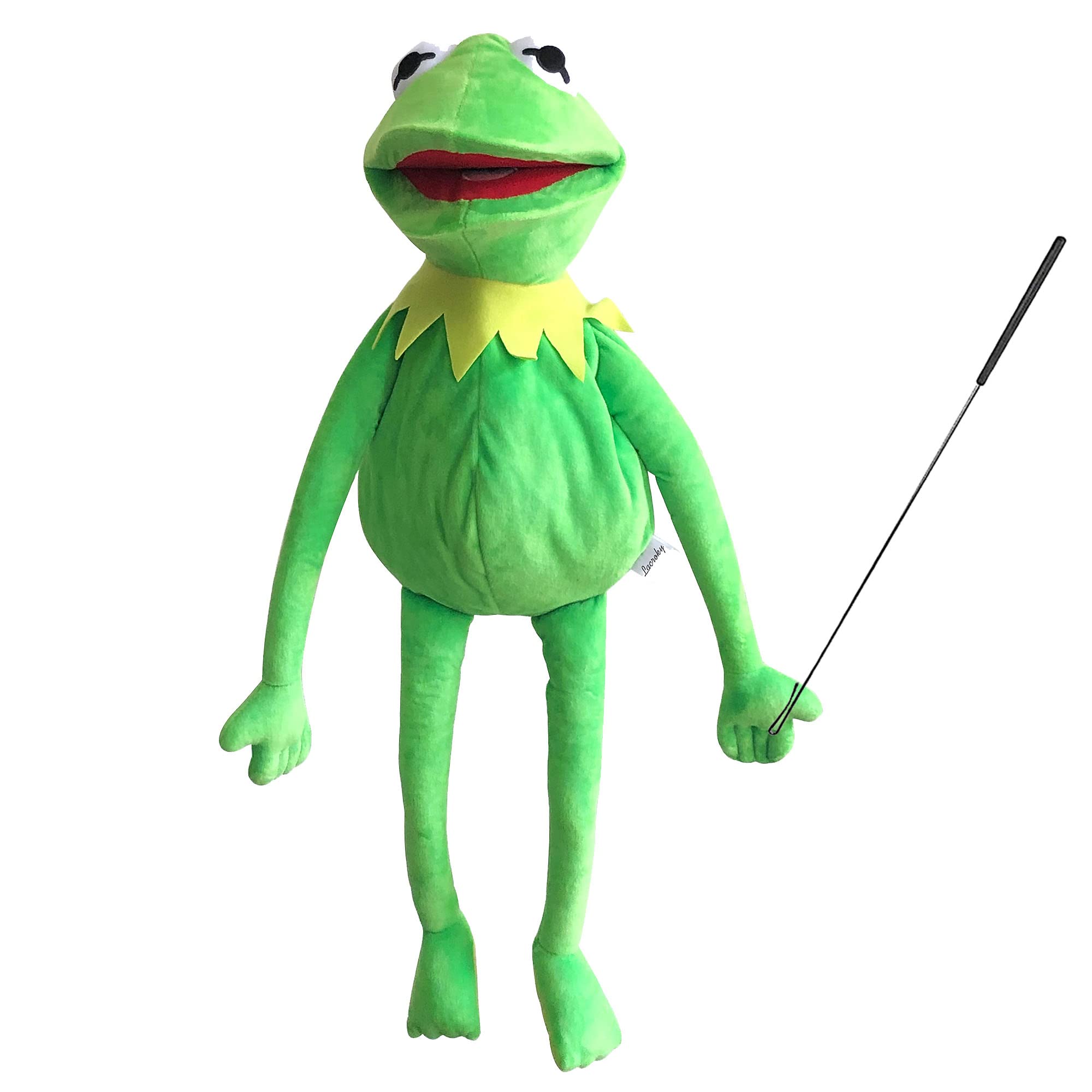 Kermit Frog Puppet with Puppet Control Rod & 50 Pcs Kermit The Frog Sticker | 24