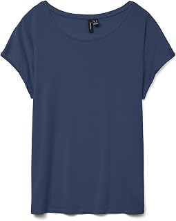 VERO MODA Vmava Plain SS Top Jrs Noos Vmava Plain SS Top Jrs Noos Women (Pack of 1)