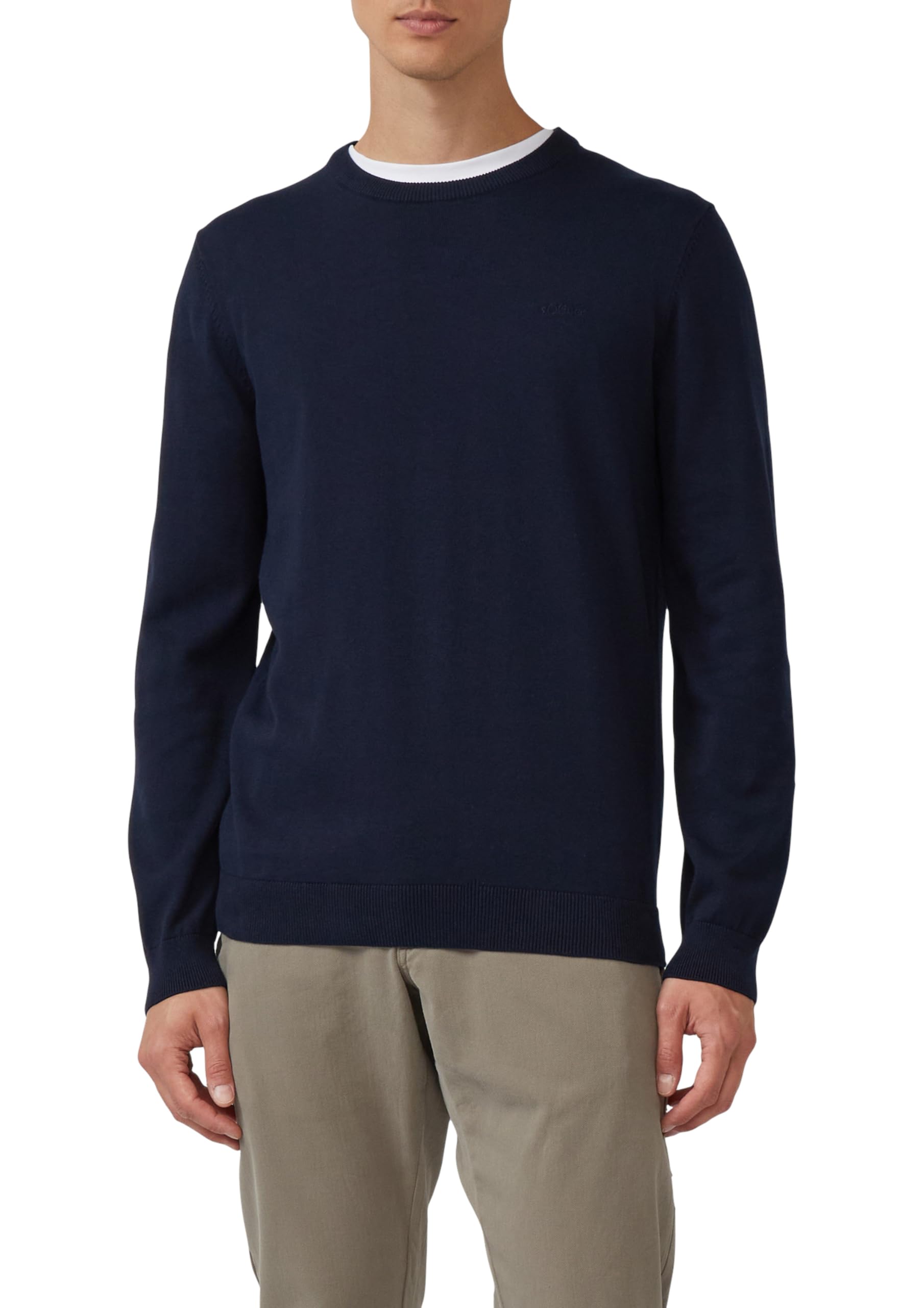 s.Oliver Embroidered Logo Cotton Jumper
