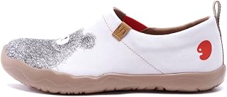 UIN Women’s Slip-On Canvas Shoes, Model Art, Painted Pomegranate, White