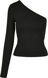Urban Classics Women's Oberteil Ladies Asymmetric Longsleeve T-Shirt (Pack of 1)