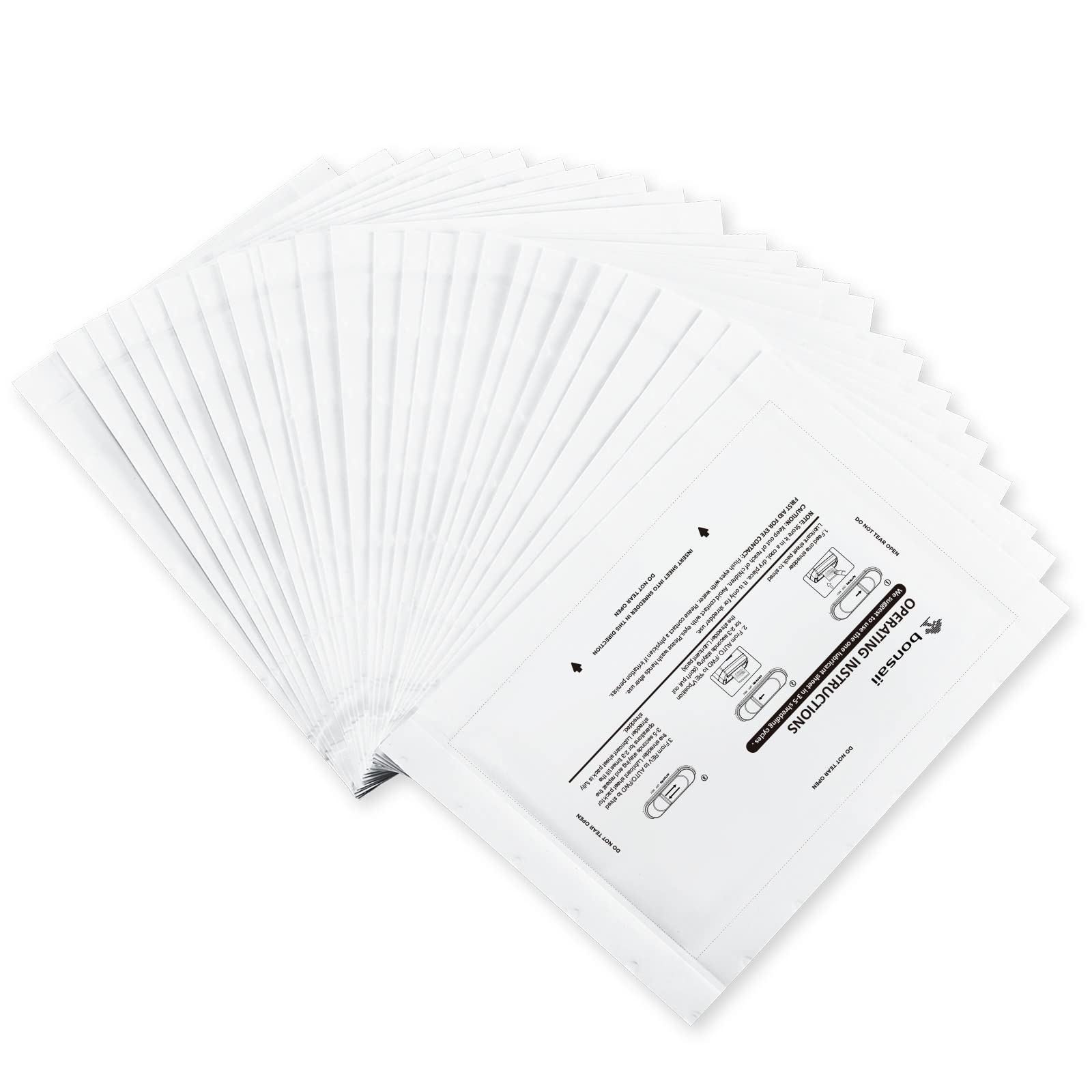 Bonsaii Paper Shredder Lubricant Sheets, 24-Pack (8.4 x 5.9 inch/piece)