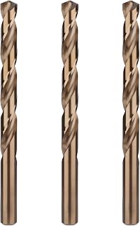 BECOLLO 1/2 Inch Cobalt Drill Bit Set, M35 Jobber Length Twist Drill Bits,Suitable for Drilling in Hard Metal, Stainless Steel, Cast Iron,3 Pieces…