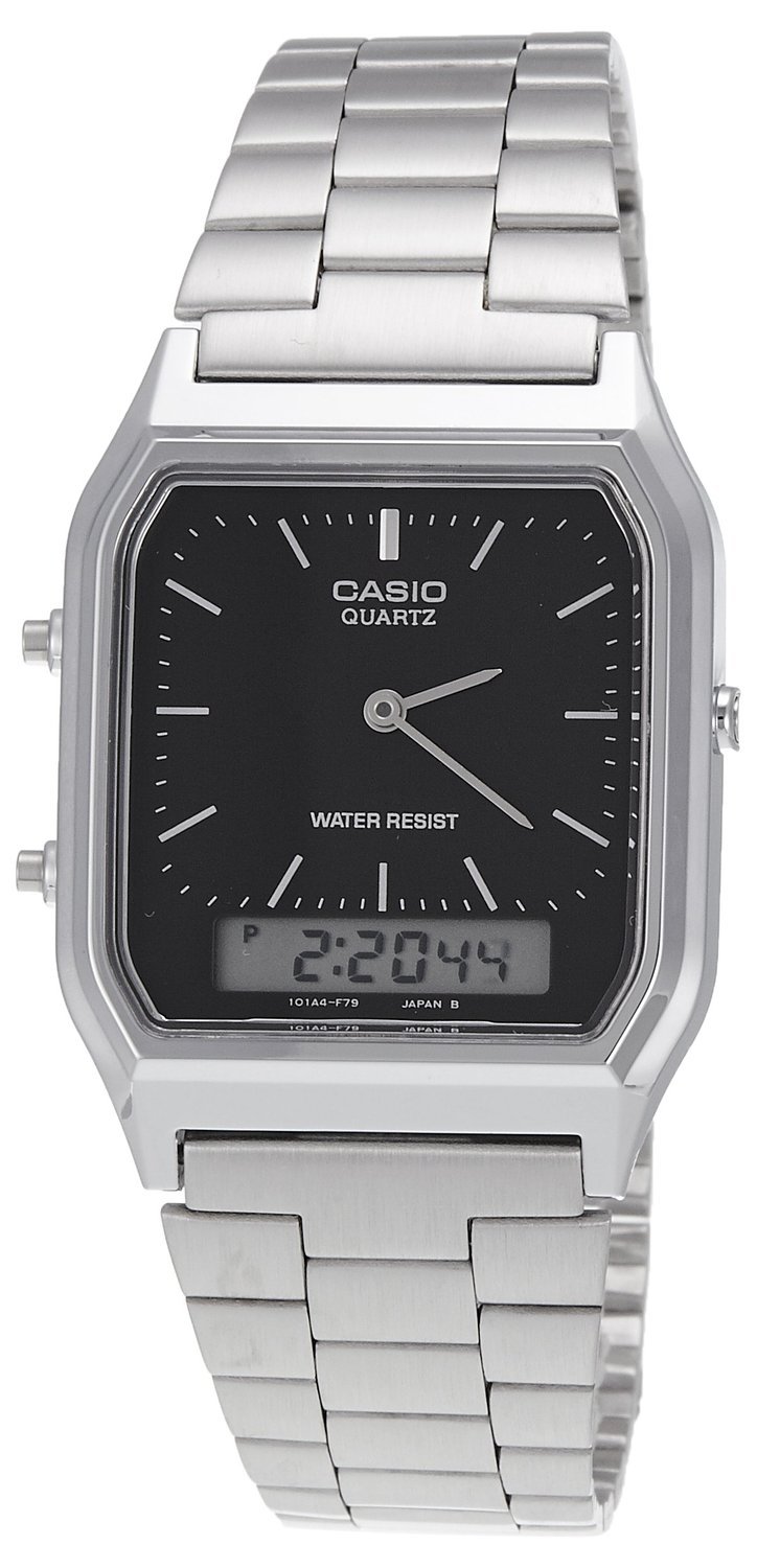 Casio Men's Analogue & Digital Watch with Stainless Steel Strap, Bracelet