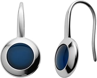 Skagen Skagen Agnethe Women's Stainless Steel or Semi-Precious Open Wire Earrings, Stainless Steel, glass