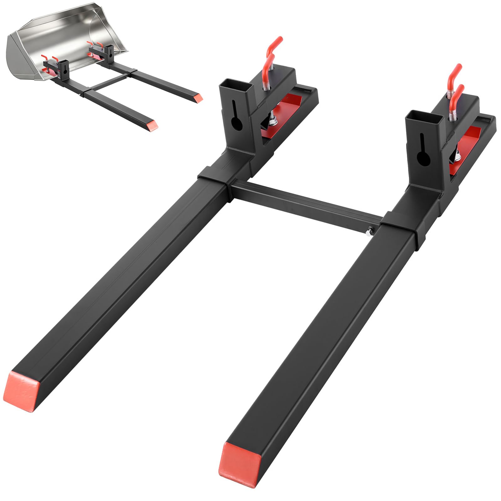VEVOR Pallet Forks, 60" Total Length, 4000 lbs Clamp on Tractor Bucket Fork | fo