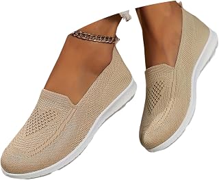 Running Shoes Women's Slip On Trainers Shoes Mesh Summer Lightweight Walking Shoes Trainers Breathable Without Laces Jogging Sports Shoes Comfortable Slip-On Shoes