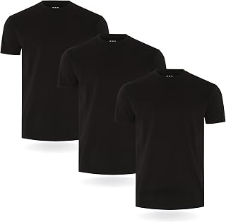 FM London 3/5 Pack Men's 100% Cotton Premium Quality T-Shirts
