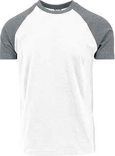 URBAN CLASSICS RAGLAN Men's Cotton Regular Length Casual Loose Short Sleeve T-Shirt S-5XL