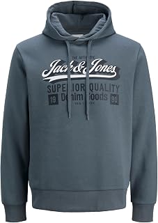 JACK & JONES Jjelogo 2 Neck 25/26 Noos Jjelogo Noos 2-Collar Hoodie, 25/26 Men's (Pack of 1)
