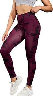 Super Soft High Waist Tie Dye Print Sports Leggings See Through Workout Running Yoga Athletic Leggings