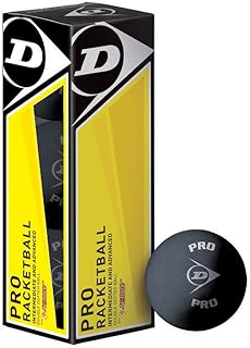 Dunlop Pro Squash Balls, 2 Yellow Dots | Official PSA and World Squash Ball | Double Yellow Dot | Low Bounce | Pro Level Control & Durability