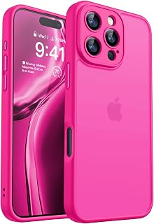 CANSHN iPhone 16 Pro Case, Hot Pink
