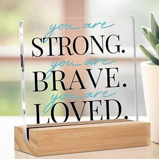 Encouragement Gifts for Women Positive Quotes Acrylic Sign Desk Decor Thank You Gifts for Coworkers Friends Men Cute Accessories