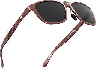 ATTCL Polarised Sunglasses Mens Square AL-MG Metal Frame UV400 for Driving
