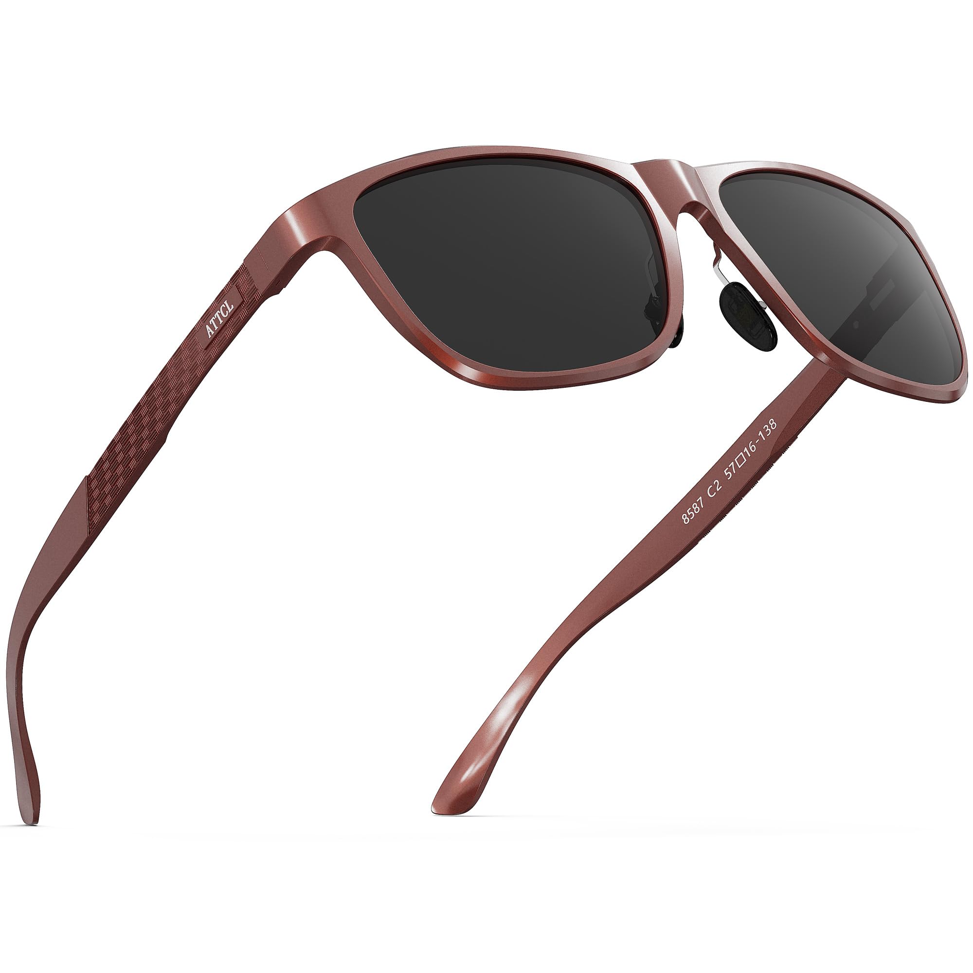 ATTCL Polarised Sunglasses Mens Square AL-MG Metal Frame UV400 for Driving